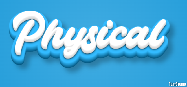 Physical Efeito de texto