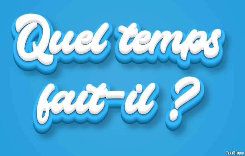 Quel temps fait-il ? Effet de texte