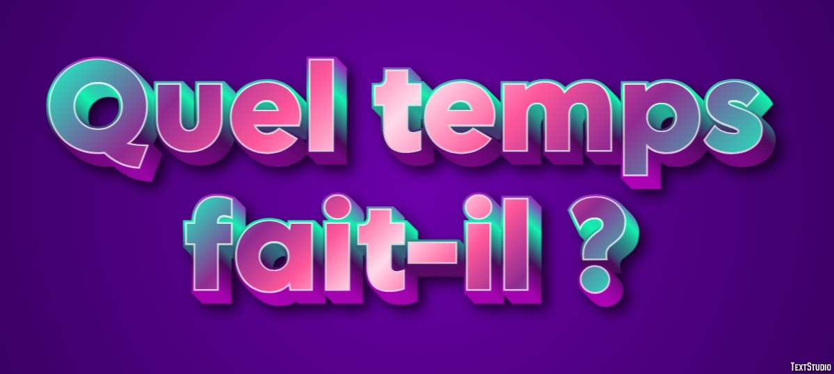 Quel temps fait-il ? Effet de texte