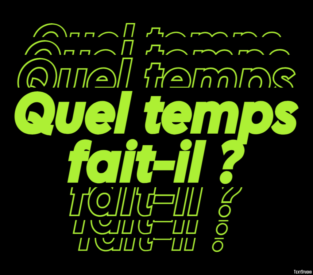Quel temps fait-il ? Effet de texte
