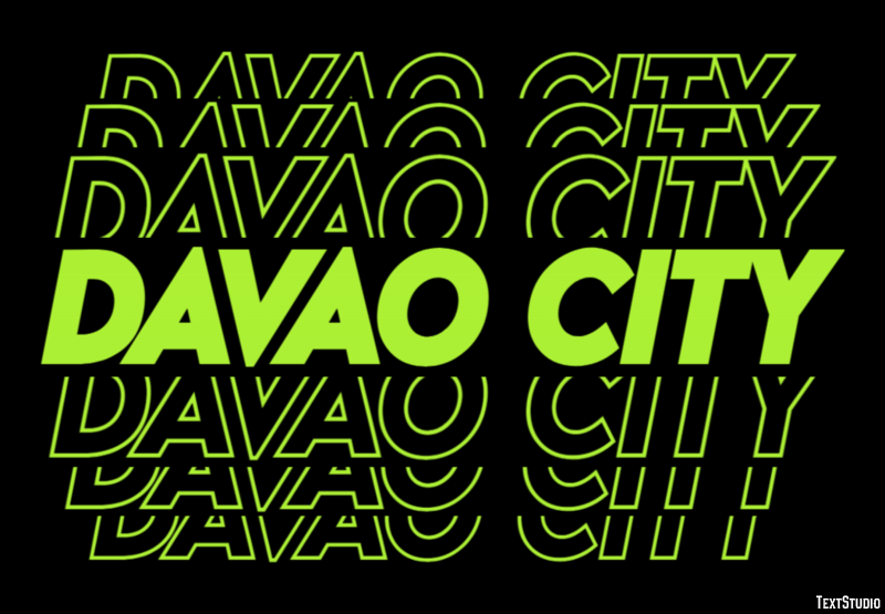 Davao City Efecto de Texto
