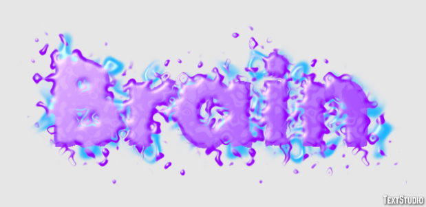 Brain Эффект текста