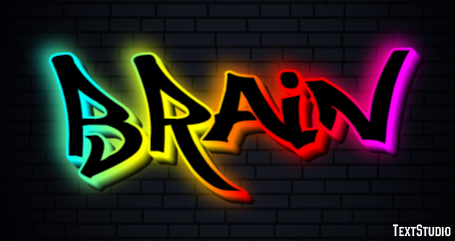 Brain Эффект текста