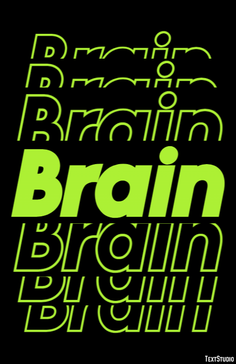 Brain Эффект текста