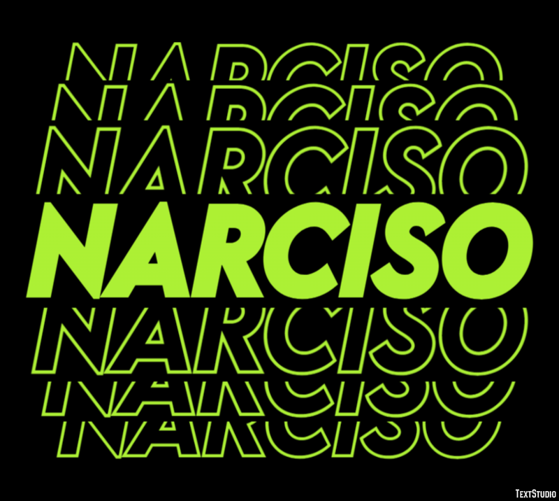 Narciso Effetto testo