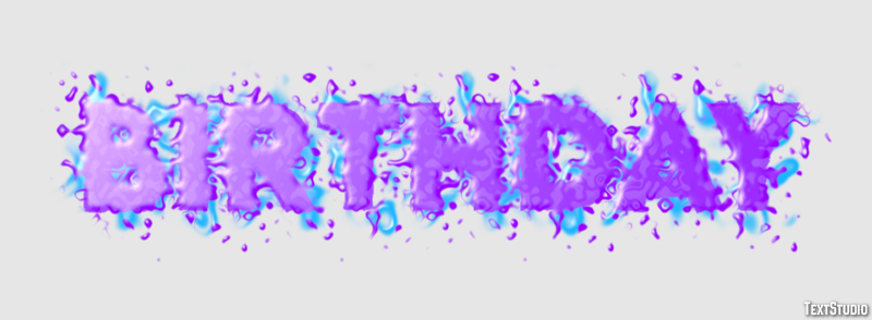 Birthday Effet de Texte