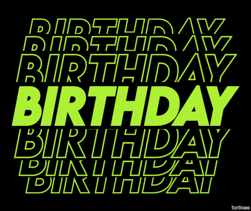 Birthday Text Effect