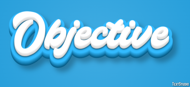 Objective Эффект текста
