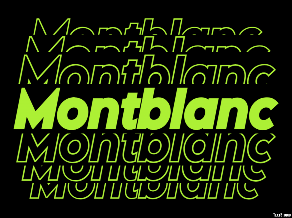 Montblanc Tekst effect