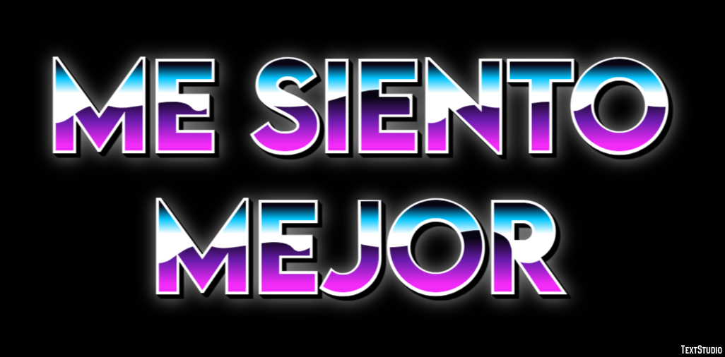 Me siento mejor Efecto de texto