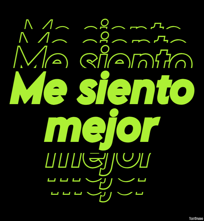 Me siento mejor Efecto de Texto