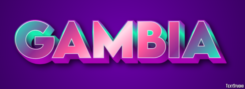 Gambia Text effect