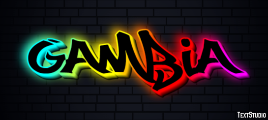 Gambia Text effect
