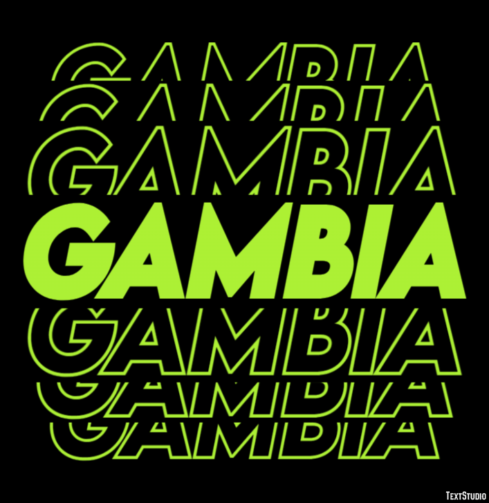 Gambia Text effect