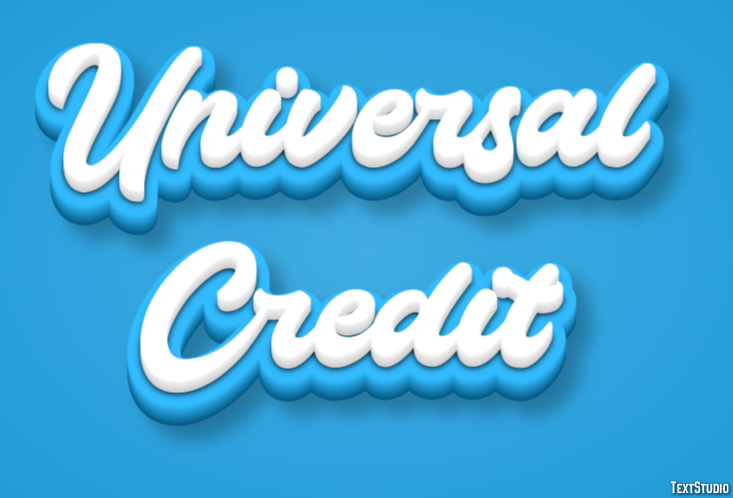 Universal Credit Efeito de texto