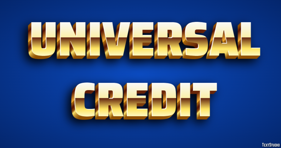 Universal Credit Efeito de texto