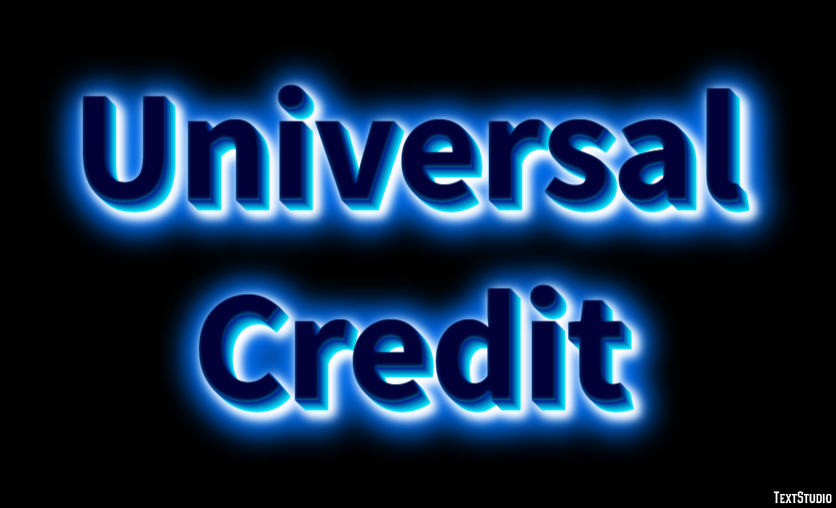 Universal Credit Efeito de texto