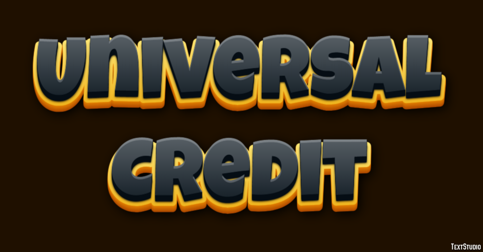 Universal Credit Efeito de texto