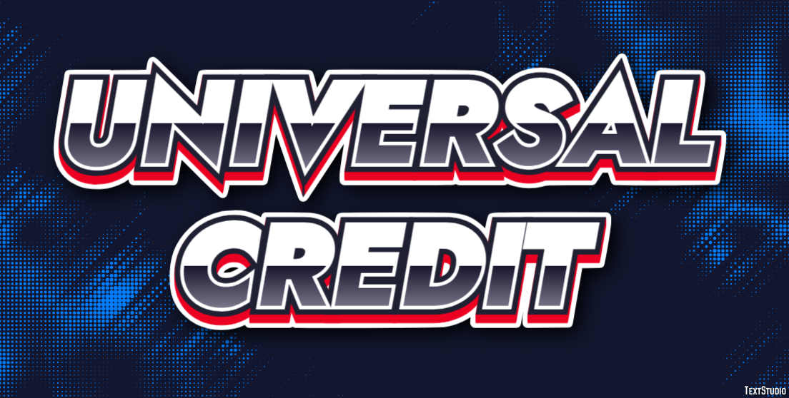 Universal Credit Efeito de texto