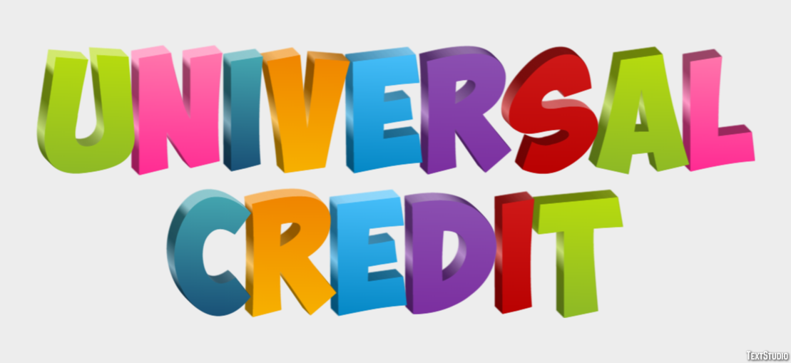 Universal Credit Efeito de texto