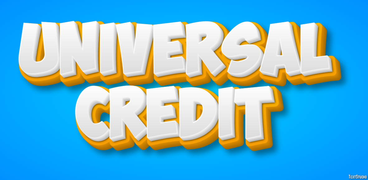 Universal Credit Efeito de texto