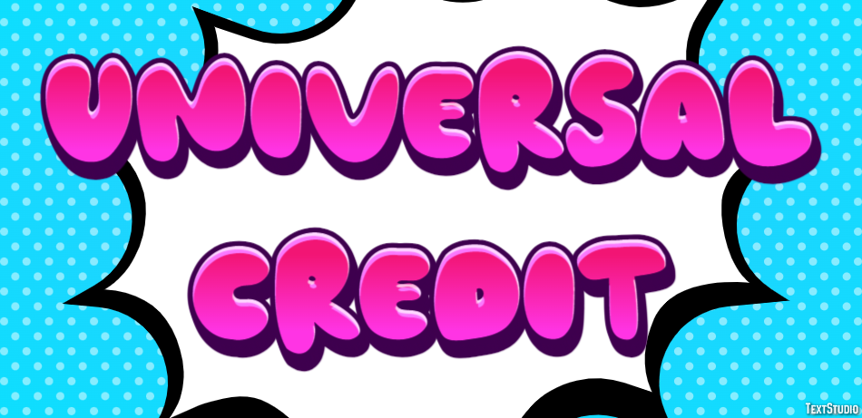 Universal Credit Efeito de texto