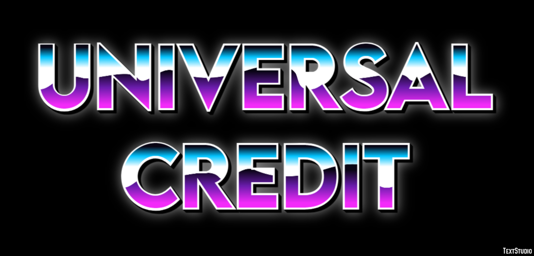 Universal Credit Efeito de texto