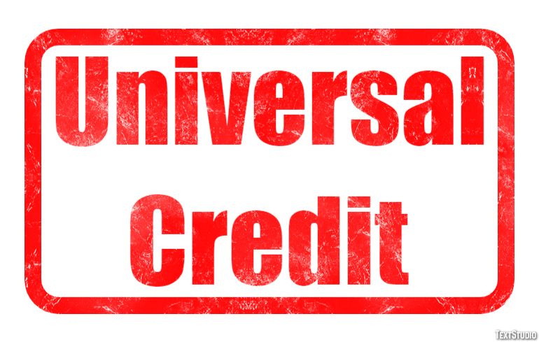 Universal Credit Efeito de texto