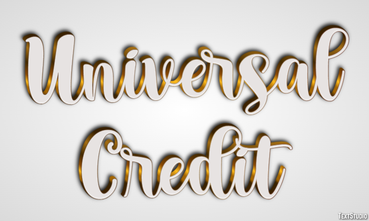Universal Credit Efeito de texto