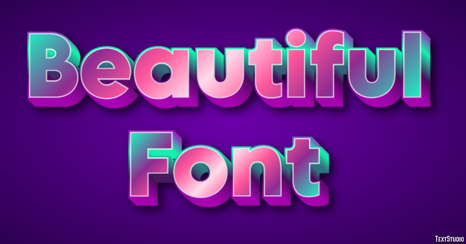 Beautiful Font Effetto testo