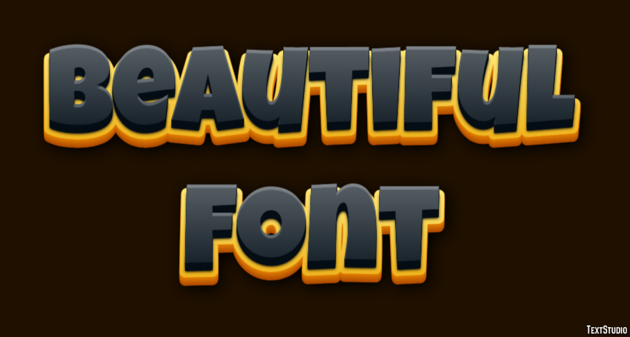 Beautiful Font Efeito do texto