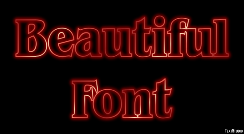 Beautiful Font Effetto testo