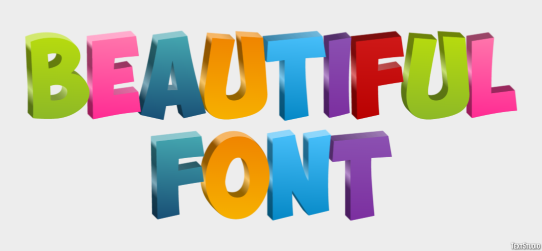 Beautiful Font Efeito do texto