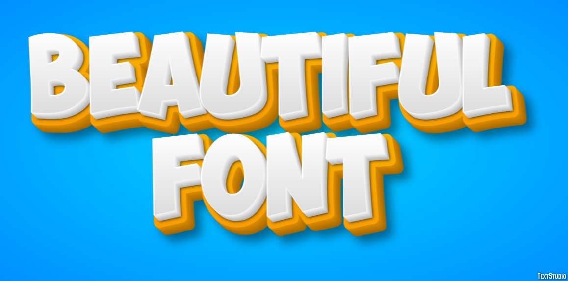 Beautiful Font Efeito do texto