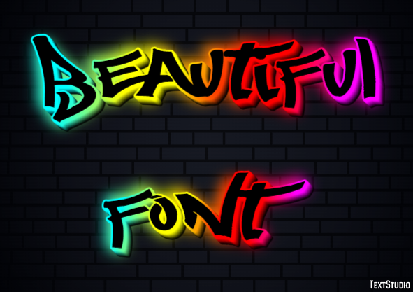 Beautiful Font Effetto testo