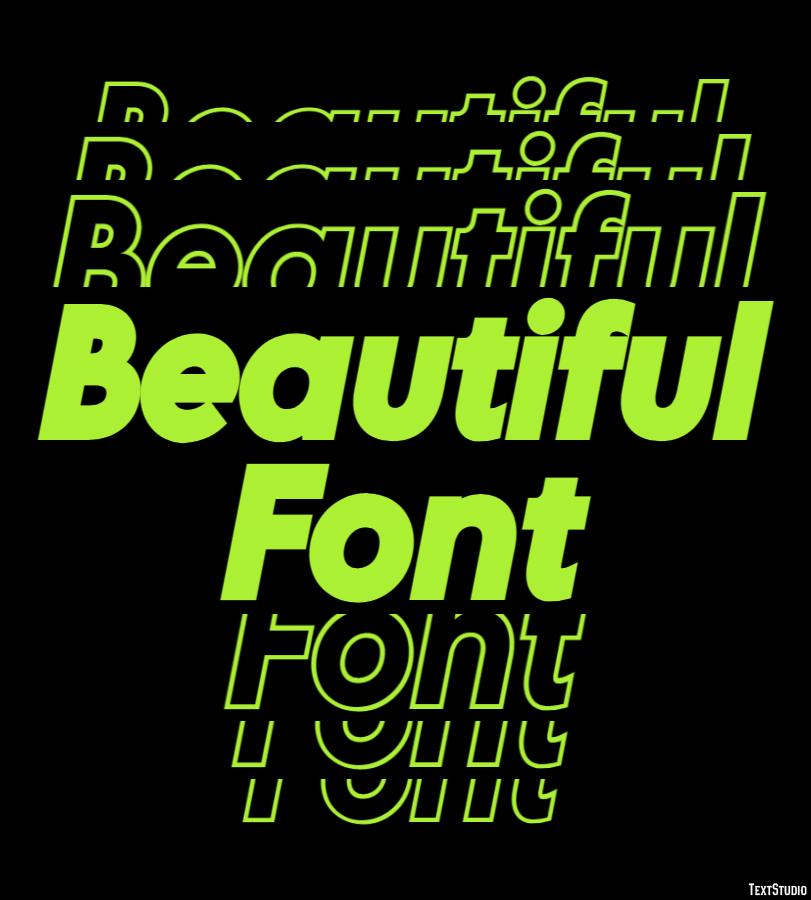 Beautiful Font Effetto testo