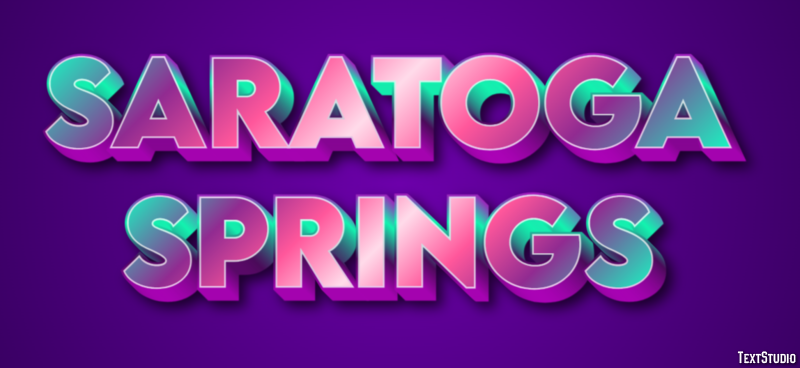 Saratoga Springs Effetto testo