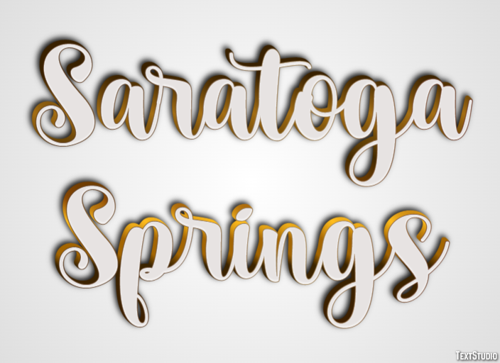 Saratoga Springs Effetto testo