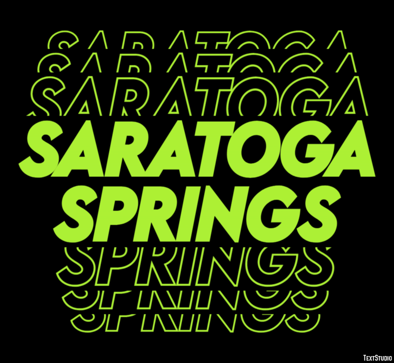 Saratoga Springs Effetto testo