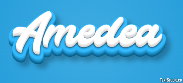Amedea Effetto testo