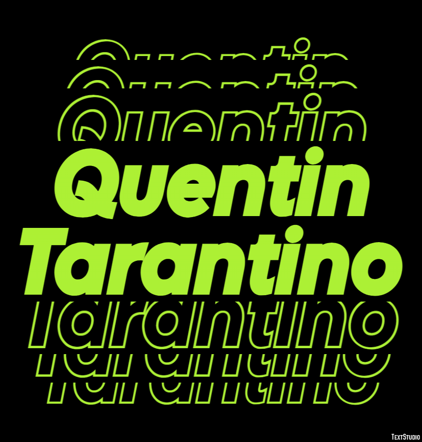 Quentin Tarantino Texteffekt