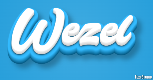 Wezel Tekst Effect