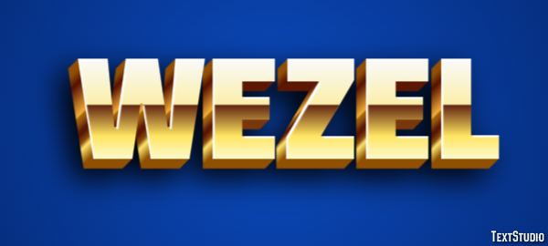 Wezel Tekst Effect