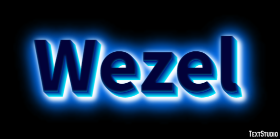 Wezel Tekst effect
