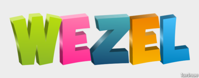 Wezel Tekst Effect