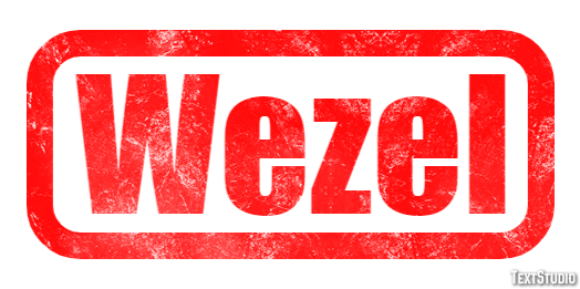 Wezel Tekst effect