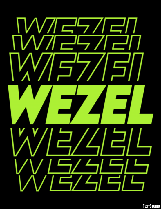 Wezel Tekst effect