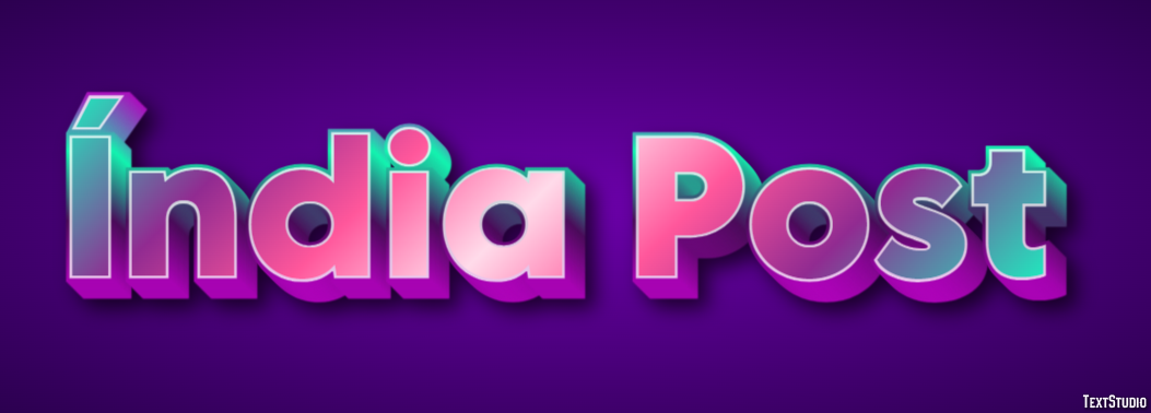 Índia Post Text effect