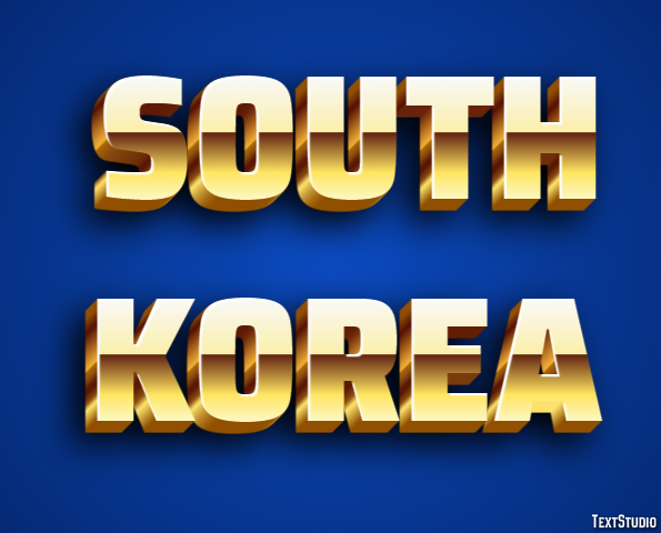 South Korea Effetto testo