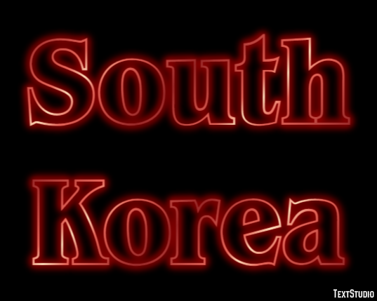 South Korea Effet de Texte